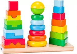 Zestaw 3 wież do układania w stosy 90227 Woody