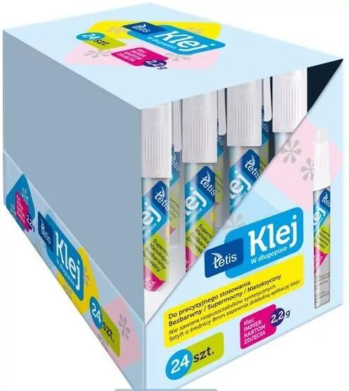 Klej w długopisie bezbarwny. 24 sztuki - tantis.pl