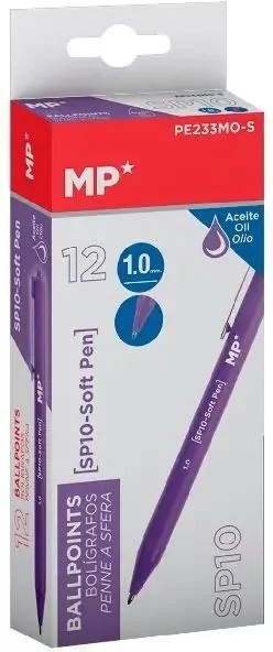 Długopis olejowy 1,0mm fioletowy (12szt) - tantis.pl