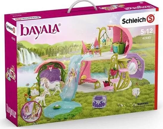 Błyszczący dom kwiatowy z jednorożcami, jeziorem i stajnią 42445 - tantis.pl