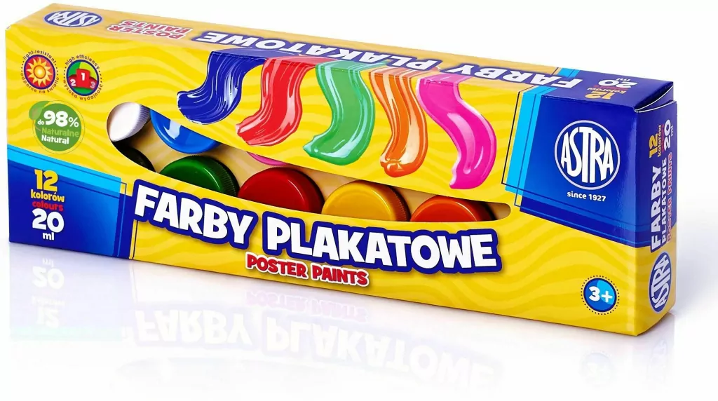 Farby Plakatowe 12 kolorów - tantis.pl