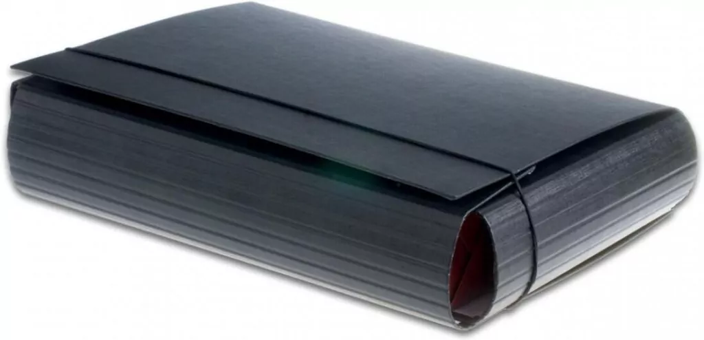 Teczka łamana A4/8cm na gumkę Eco czarna PENMATE - tantis.pl