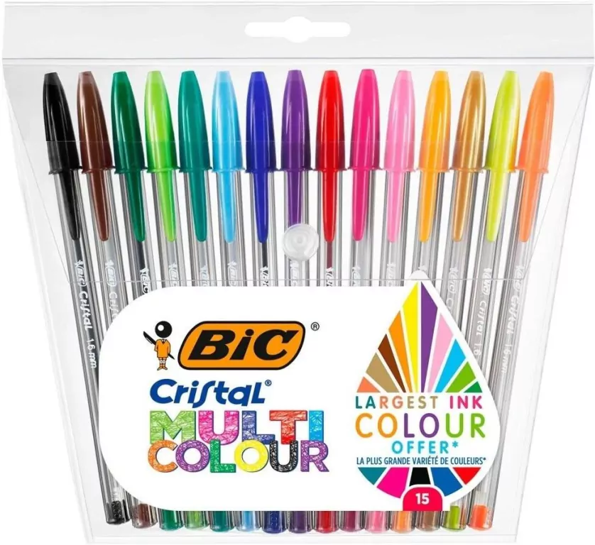 Długopis Cristal Multi Colour mix 15szt BIC - tantis.pl