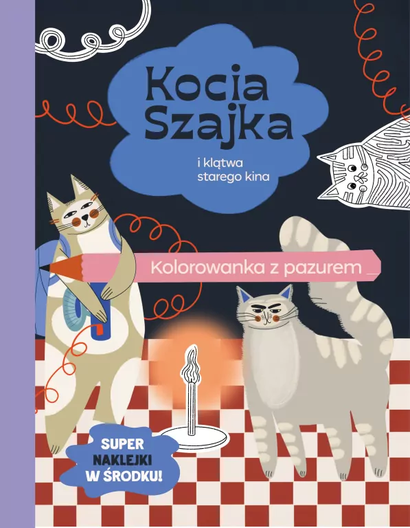 Kocia Szajka i klątwa starego kina. Kolorowanka - tantis.pl