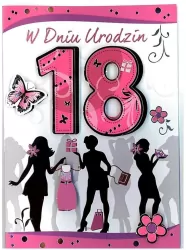 Karnet 18-stka naklejany 3D nr 006 + koperta