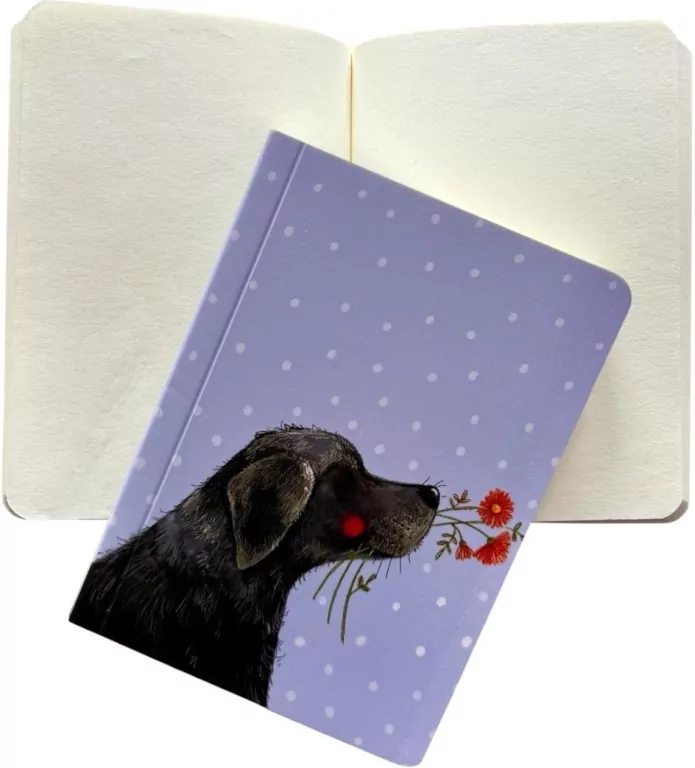 SBK01 Notesik Labrador z kwiatami - tantis.pl