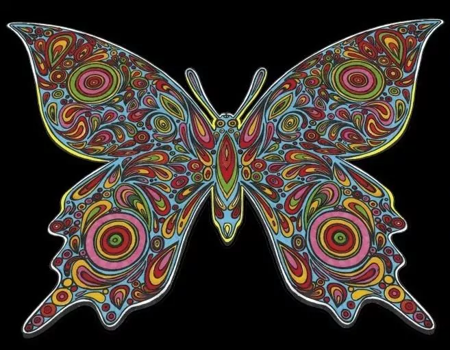 Kolorowanka Welwetowa 47x35 Motyl - tantis.pl
