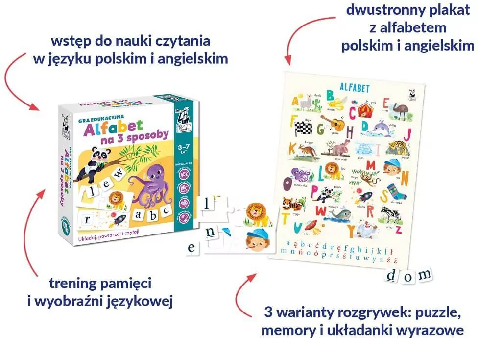 Alfabet na 3 sposoby. Kapitan Nauka - tantis.pl