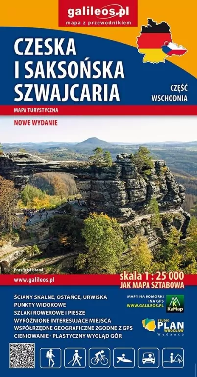 Mapa turystyczna - Czeska i Saksońska Szwajacaria - tantis.pl