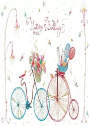 Karnet B6 + koperta: Urodziny Rowery