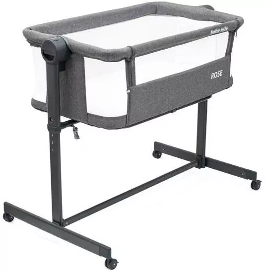 Łóżeczko dostawka Rose szare - tantis.pl