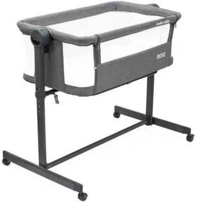 Łóżeczko dostawka Rose szare