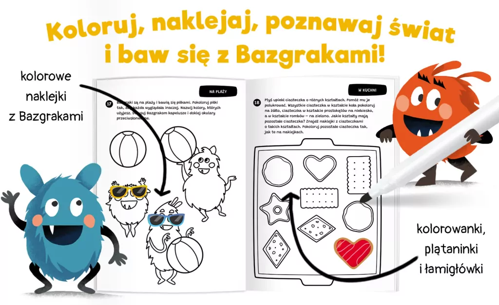 Bazgraki poznają kolory i kształty. 2-3 lata - tantis.pl