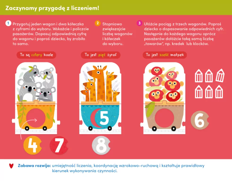 CzuCzu. Puzzle z dziurką. Pociąg do liczenia - tantis.pl