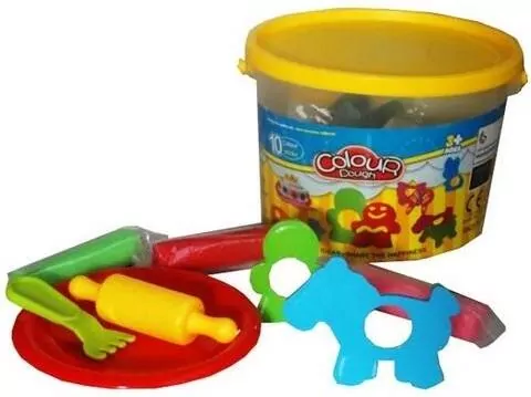 Masa plastyczna z akcesoriami. 10 kolorów. Mix - tantis.pl