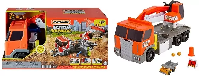 Action Drivers Ciężarówka Koparka HPD64 Matchbox - tantis.pl