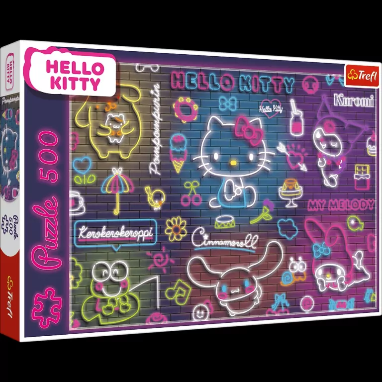 Puzzle 500 Neon Hello Kitty TREFL - tantis.pl