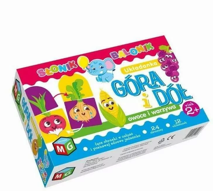 Góra i dół Owoce i warzywa. Słonik Balonik - tantis.pl