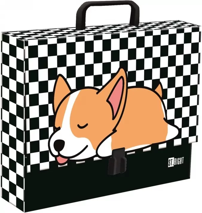 Teczka z rączką A4 XL Sleepy Corgi - tantis.pl