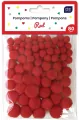 Pompony do dekoracji 80szt Red - tantis.pl