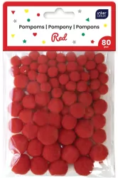Pompony do dekoracji Red