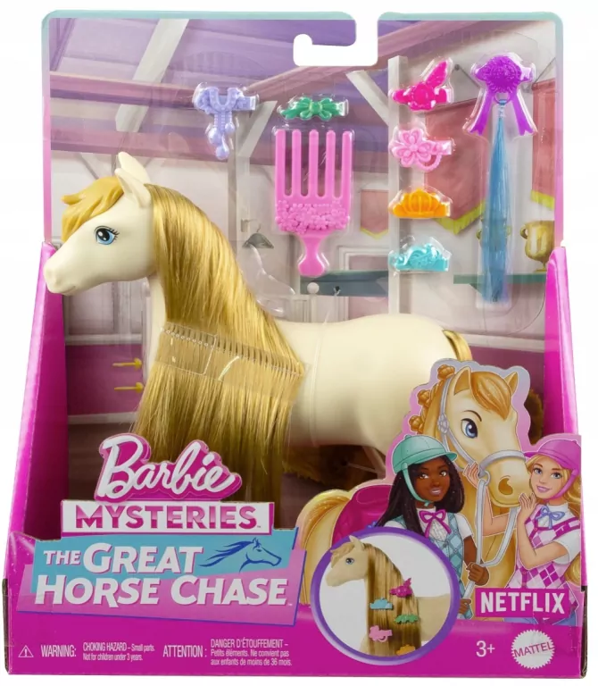 Mattel. Barbie Konik kucyk do stylizacji Tornado HXJ36 - tantis.pl