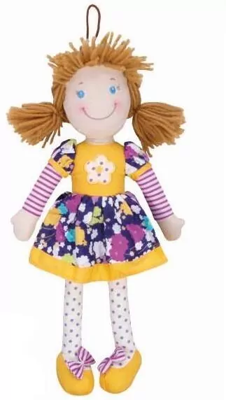 Lalka szmaciana Cornelia 38cm żółta - tantis.pl