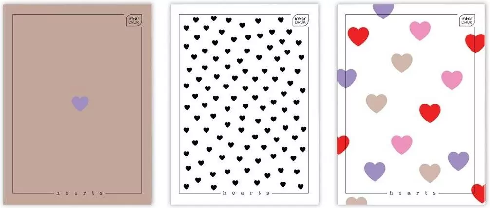 Zeszyt A4/80K kratka. UV Hearts - tantis.pl