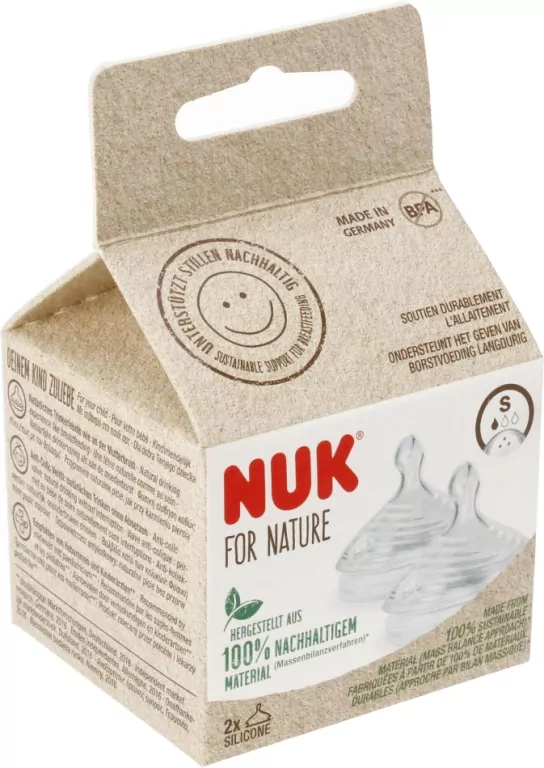 NUK. For Nature. Smoczek do butelki silikonowy. 2 sztuki - tantis.pl