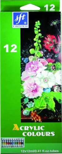 Farby akrylowe w tubie 12 kolorów 12ml - tantis.pl