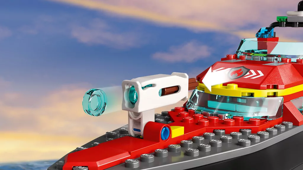 LEGO® City Fire. Łódź strażacka. 60373 - tantis.pl