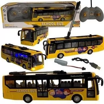 Trolejbus szkolny R/C USB światło - tantis.pl