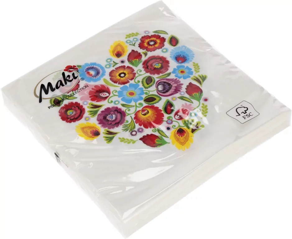 SERWETKA PAP 3W 330X330 LOWICZ BIA SER PM OP20SZ - tantis.pl