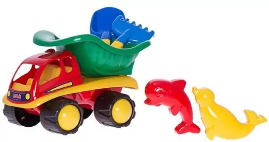 Samochód wywrotka z dodatkami do piasku - tantis.pl