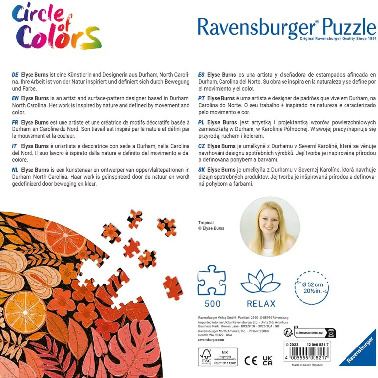 Puzzle 500. Paleta kolorów. Tropiki - tantis.pl