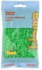 Hama Midi Koraliki w woreczku 1000 zielone neonowe