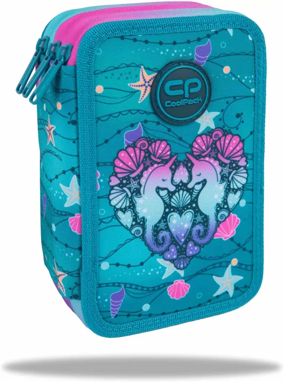 Piórnik potrójny z wyposażeniem Coolpack Jumper 3 Seafish - tantis.pl