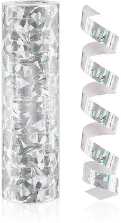 Serpentyna holograficzna 4m. Srebrna - tantis.pl