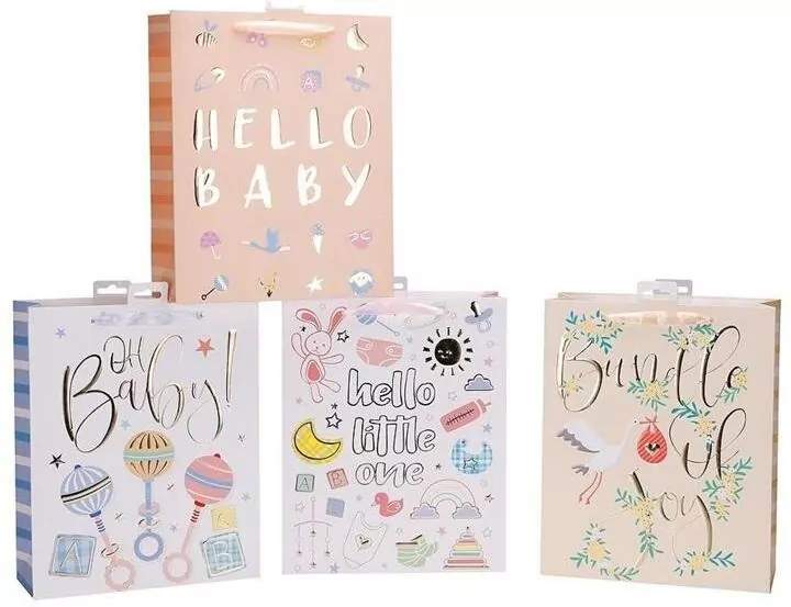 Torebka prezentowa M Baby girl boy - tantis.pl