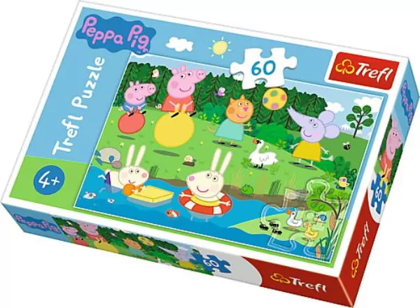 Puzzle 60. Świnka Peppa. Wakacyjna zabawa - tantis.pl