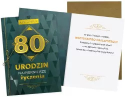 Karnet B6 Urodziny 80 męskie