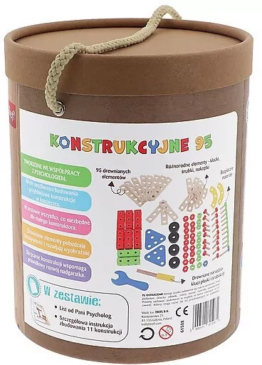 Zabawka drewniana. O! Klocki konstrukcyjne 95 el. - tantis.pl
