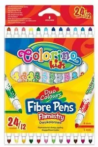Flamastry Colorino kids dwukolorowe 12 sztuk 24 kolorów - tantis.pl