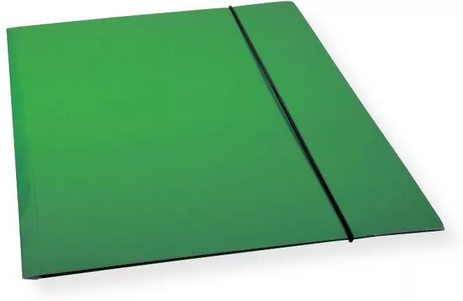 Teczka A4 z gumką lakier zielona 300gsm - tantis.pl