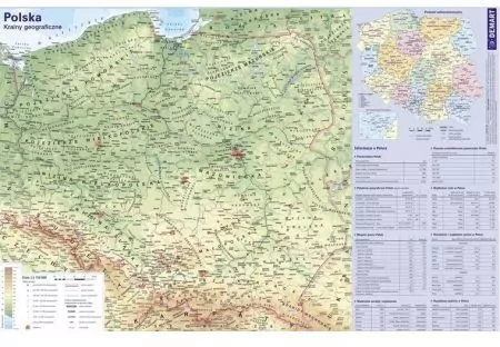 Mapa Polski. Podkładka na biurko - tantis.pl