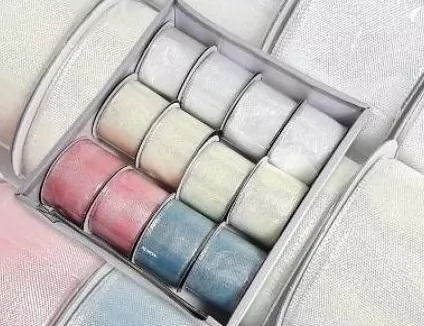 Wstążka ozdobna z drutem 38mmx4,5m - tantis.pl