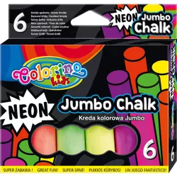 Kreda colorino kids. Neonowa jumbo 6 sztuk