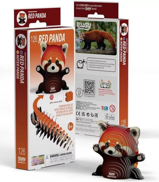 Czerwona Panda Eugy. Eko Układanka 3D - tantis.pl