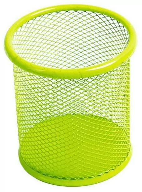 Kubek na długopisy. Siatka, limonka - tantis.pl