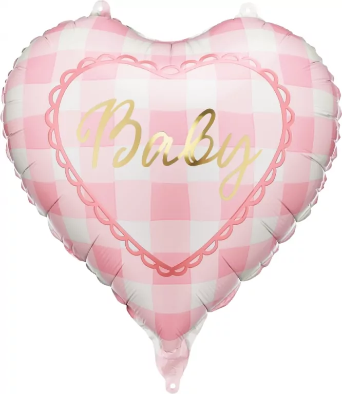 BALON FOL BABY SERCE ROZ 35CM PBH - tantis.pl